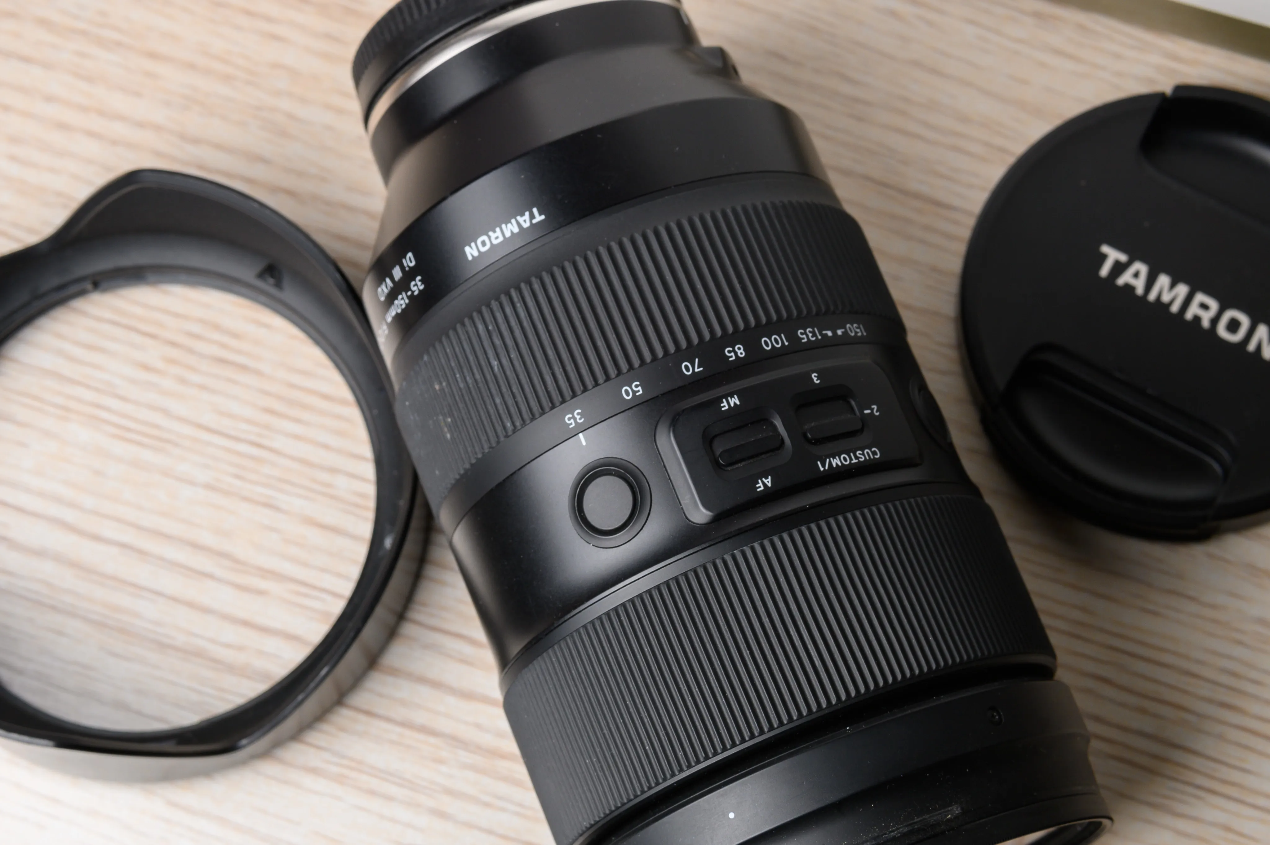 The front element and barrel of a zoom lens