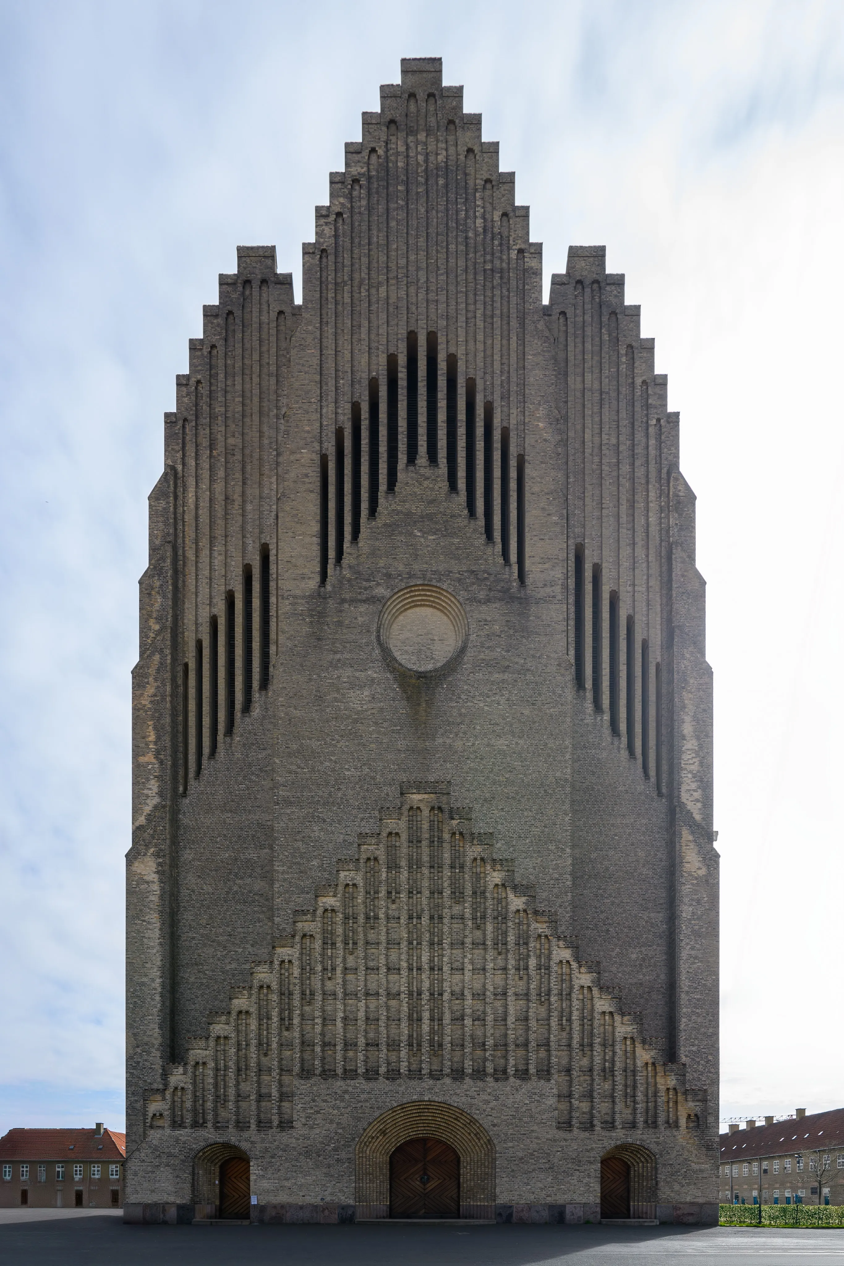 A stepped art deco tower rising against the sky