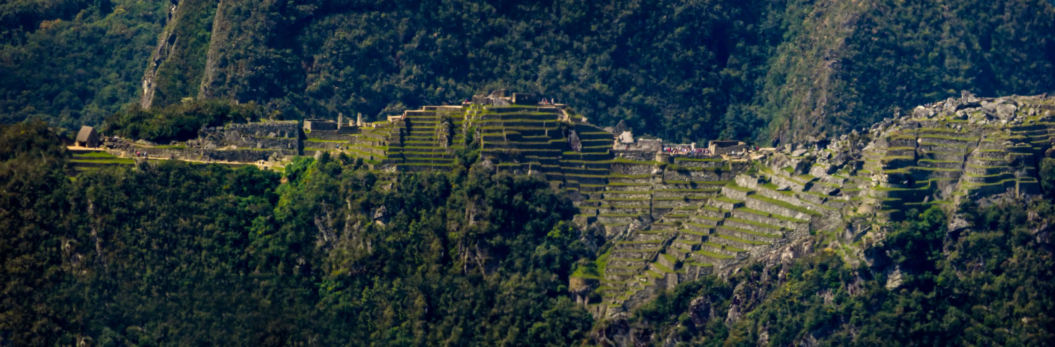Ancient stone terraces of a mountaintop city